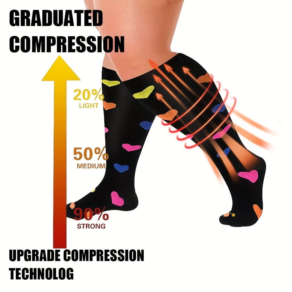 Men's Compression Sport Socks - Moisture Wicking - 4 Pair Set