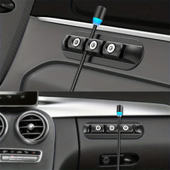 3PCS 4 Holes Magnetic Suction Head Cable Organizer Holder