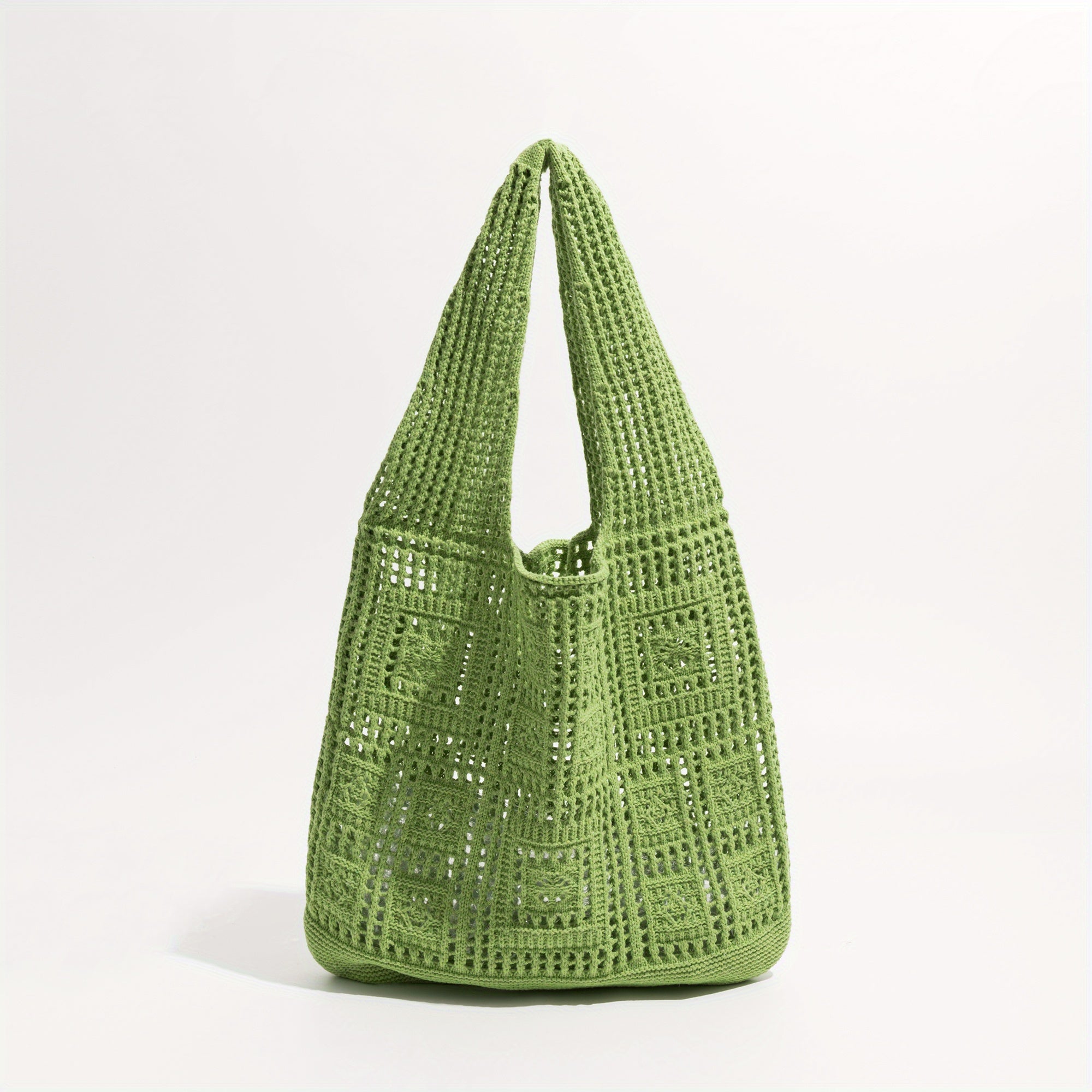Crochet Tote Bag Shoulder Beach Shopping Reusable Large