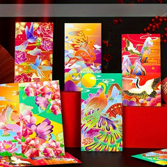 6pcs Red Envelopes Set Dragon Design Wedding Birthday Blessing