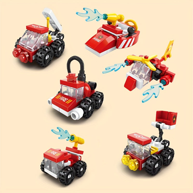 Fire Engine Building Blocks DIY Auto Assembled Toy