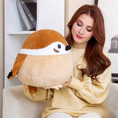 Pet Alliance Sparrow Plush Toy Round Rolling Bird Doll Home Decor Birthday Gift