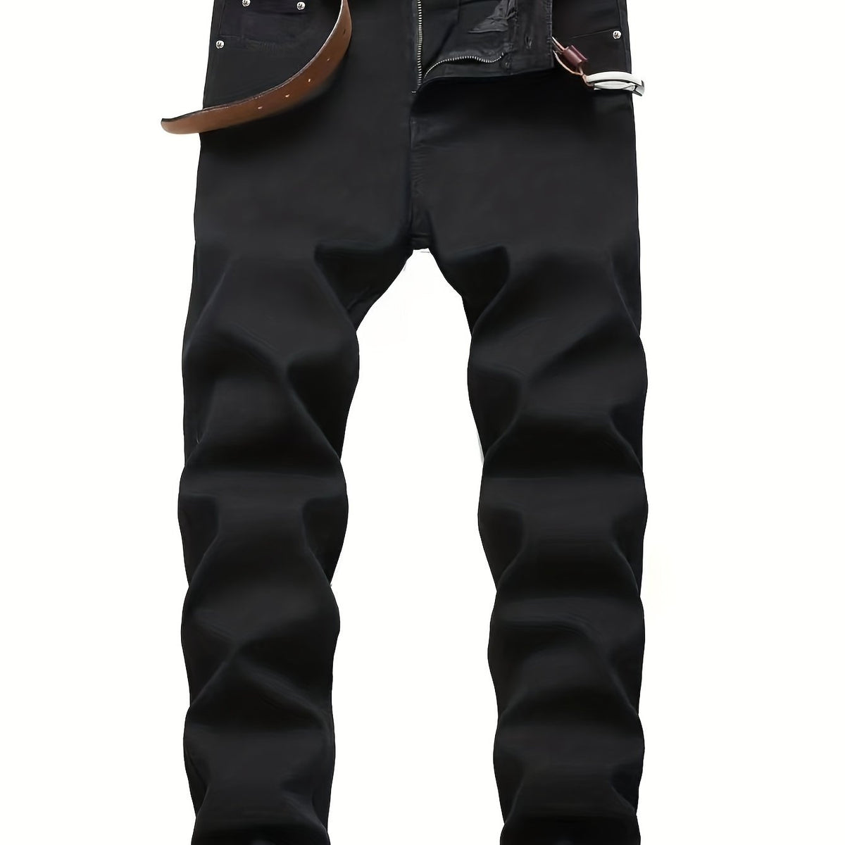 Men's Slim Fit Classic Jeans - Medium Stretch Denim Pants