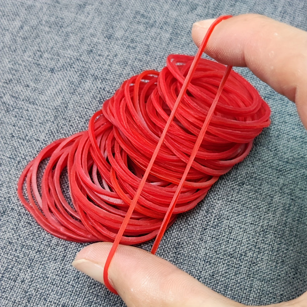 100pcs Red 40mm Elastic Rubber Bands Stretchable Band