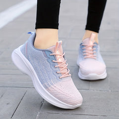 Women's Contrast Running Shoes Lightweight Breathable Sports Sneakers