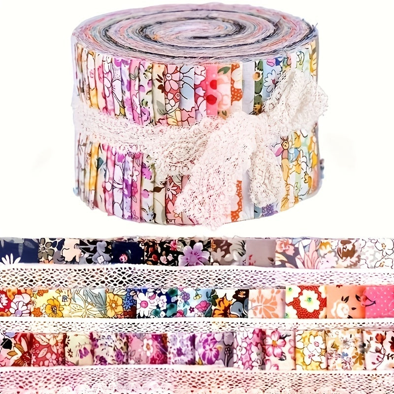36pcs Jelly Roll Cotton Quilting Fabric For Patchwork Needlework 6 2 55in 19 7in