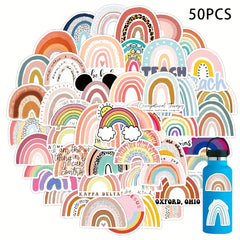 50pcs Rainbow Stickers Laptop Phone Water Bottle Tablet Luggage Cup Car
