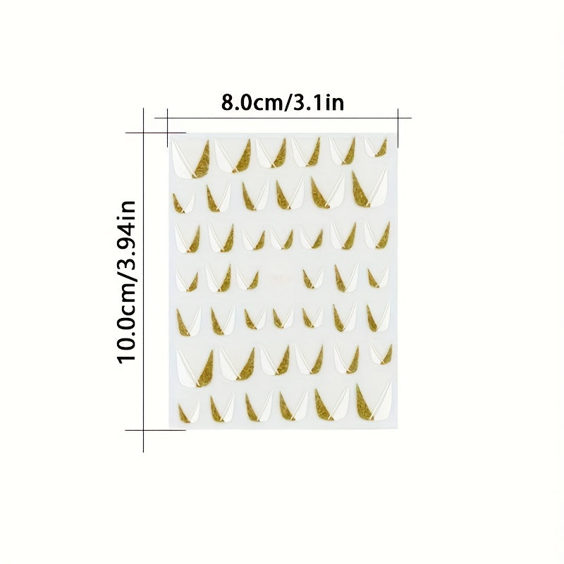 1pc French Nail Art Sticker 3D Self Adhesive Decals U Shape Nail Guides