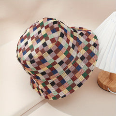 Geometric Print Reversible Bucket Hat for Men Women