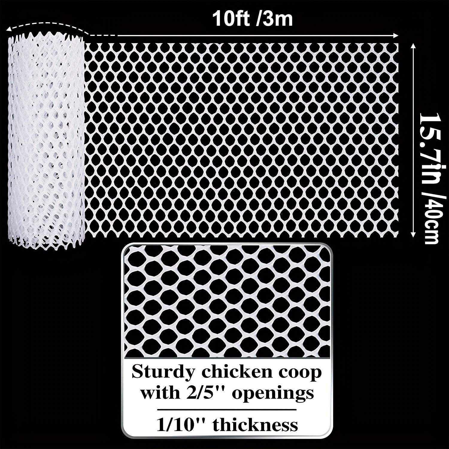 Child Safety Net Balcony Plastic Wire Mesh Fence 10ft X 44 H