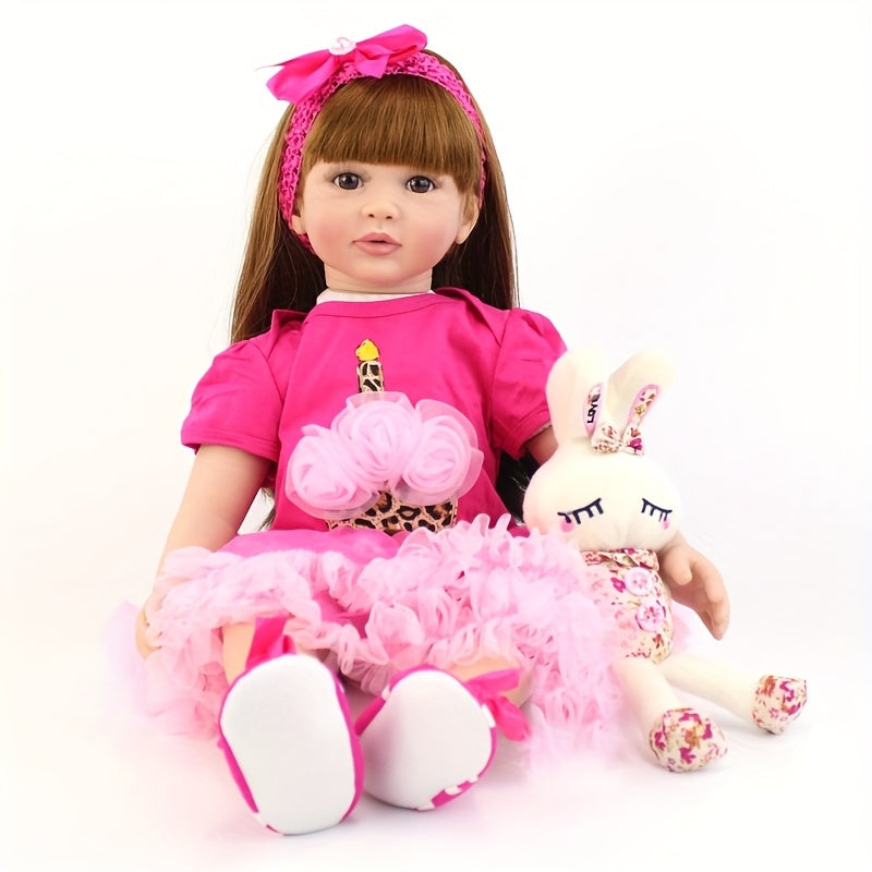 Realistic Reborn Baby Doll in Pink Outfit & Accessories
