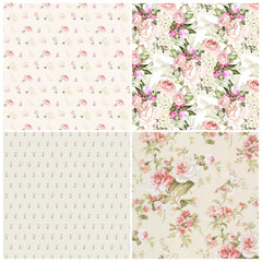 12pcs Flower Series Scrapbook Paper Background DIY Photo Album Art Card