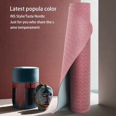 Non Slip Waterproof Yoga Mat 72x24x0.31 with Body Guide Line