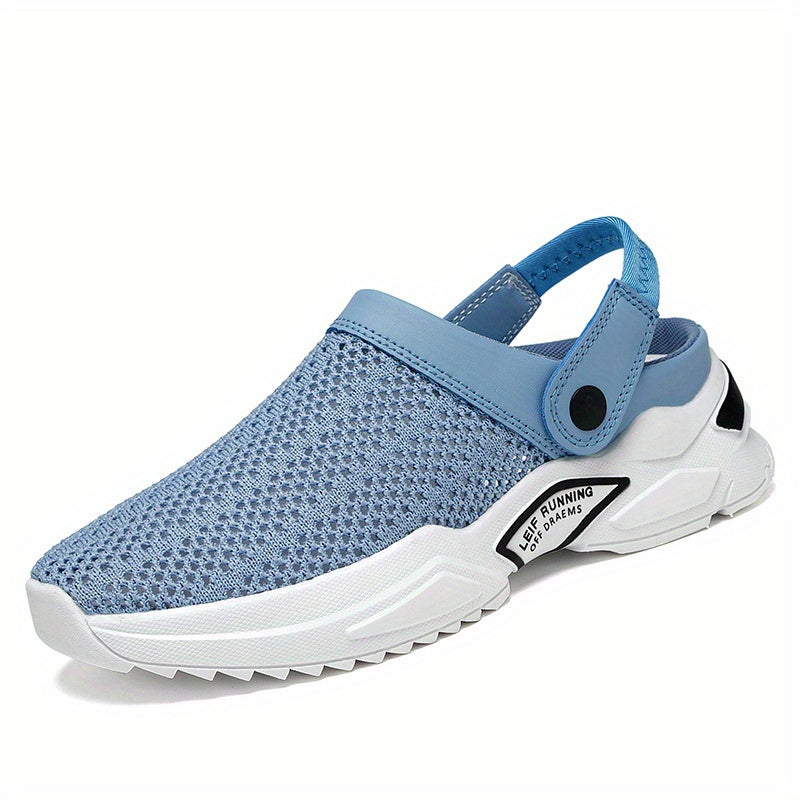 Men's Hollow Out Slip On Mules Breathable Summer Sandals