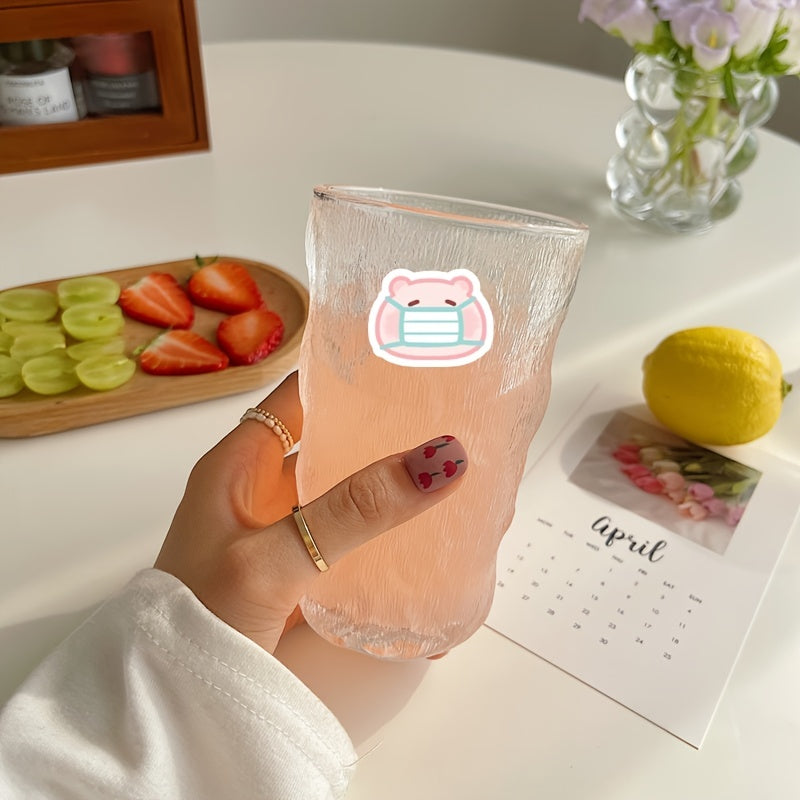 100pcs Pink Piglet Stickers Student Learning Toy Decorative Decals