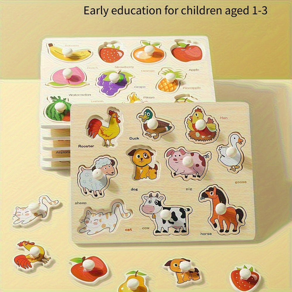 Geometric Puzzle Board for 1-3 Year Olds