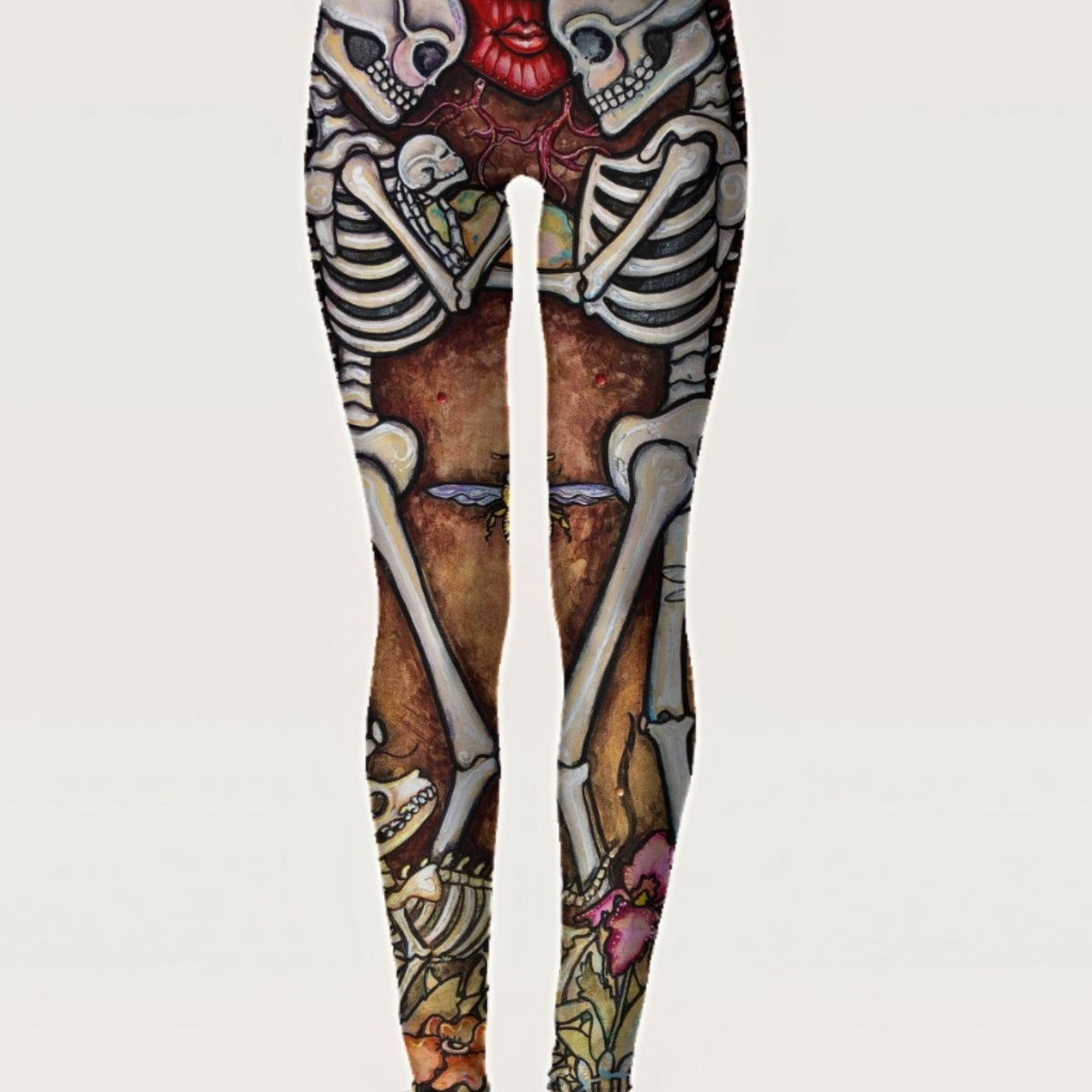 Skeleton Print Skinny Leggings Stretchy Leggings Women's Clothing