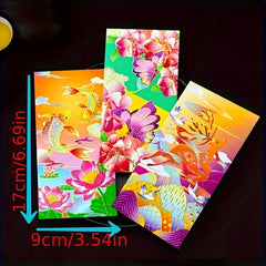 6pcs Red Envelopes Set Dragon Design Wedding Birthday Blessing