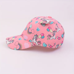 Rainbow Unicorn Little Girls Baseball Cap