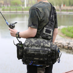 Multifunctional Shoulder Bag Messenger Bag Fishing Bait Hook Storage