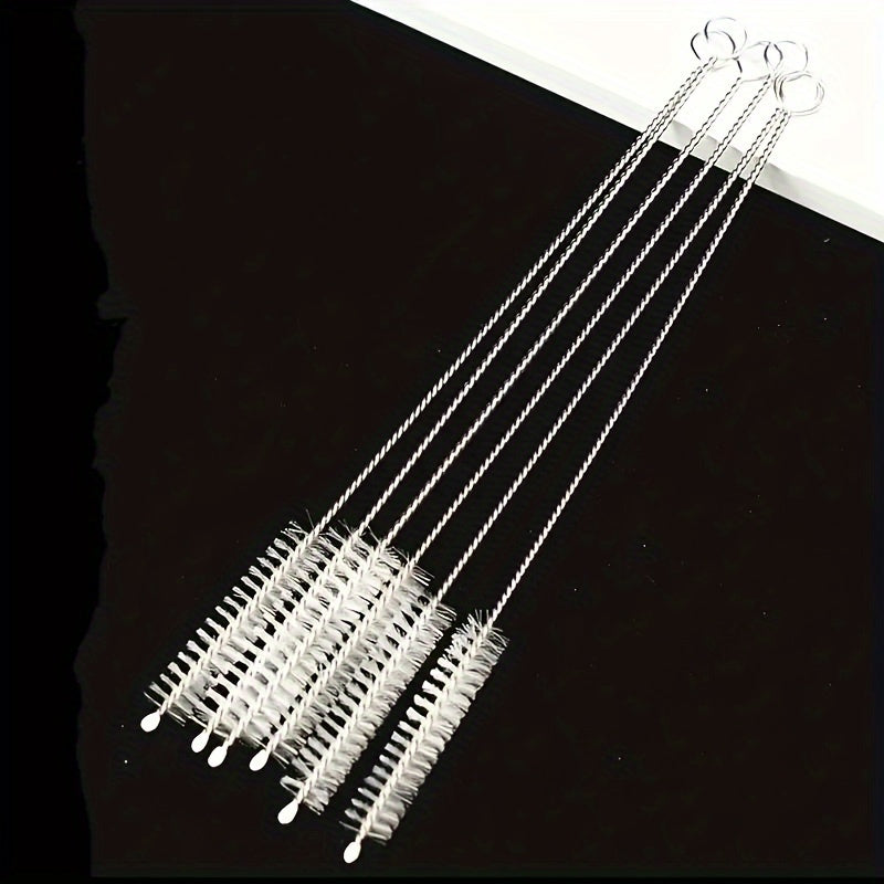 6pcs Stainless Steel Handle Straw Cleaner Brush Set