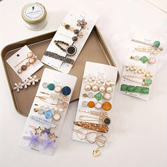 5PCS Rhinestone Hair Pins Hair Clip Set