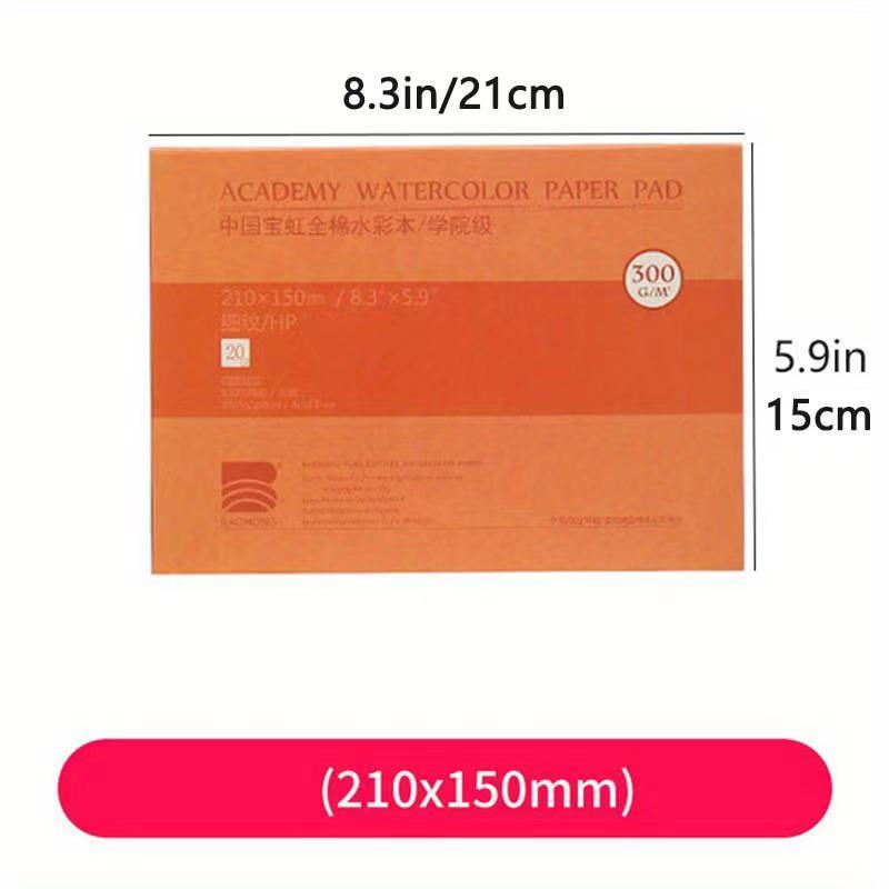 Premium 100% Cotton Watercolor Paper 20 Sheets 300gsm Book