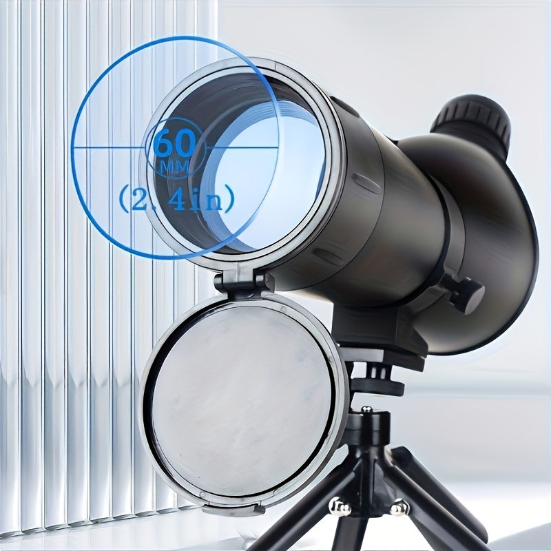 20 60x60mm Zoom Spotting Scope Monocular With Storage Bag