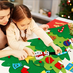 Felt Ornaments DIY Christmas Tree Wall Stickers Door Stickers