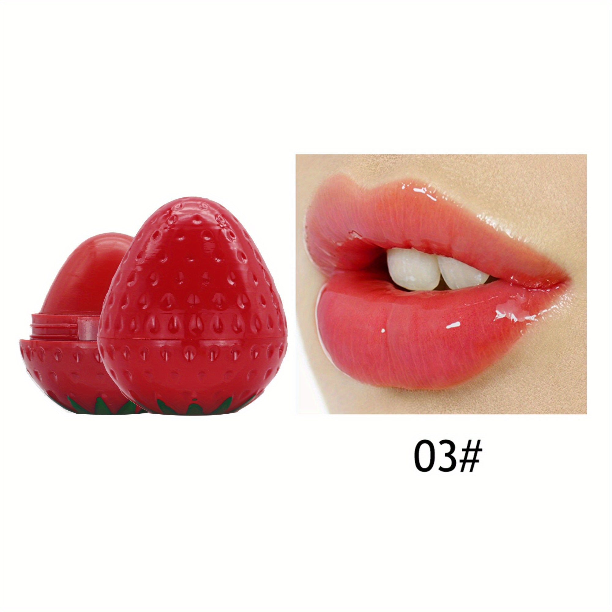Strawberry Lip Balm Lip Primer Moisturizing Plumping Long Lasting Lipstick