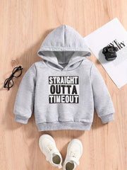 Baby Boys Sweatshirt Hoodie STRAIGHT OUTTA TIMEOUT