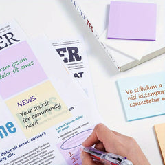 100 Transparent Sticky Notes Self Adhesive Memo Pads Office School Writing