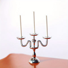 1/12 Dollhouse Candle Holder Mini Toy Alloy Decoration