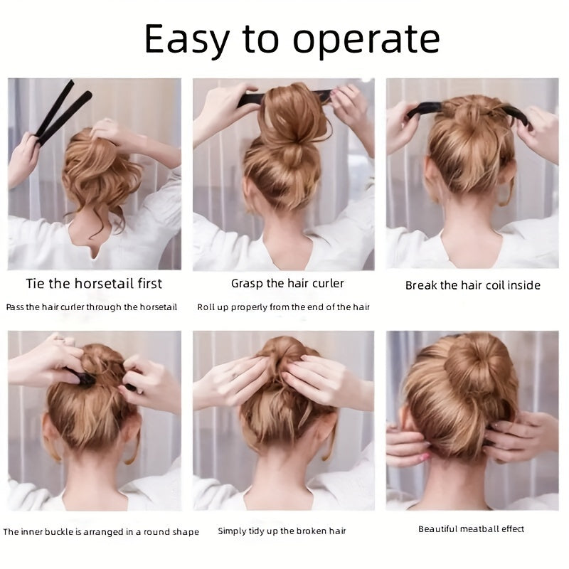 Donut Bun Make Magic Snap Roll Bun Tool DIY Hair Styling