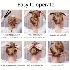 Donut Bun Make Magic Snap Roll Bun Tool DIY Hair Styling
