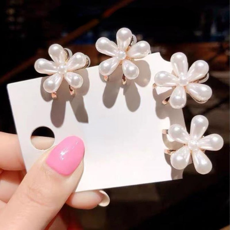 Daisy Pearl Hair Clips Set Mini Side Clip Claws Women Girl Hairpin Accessories
