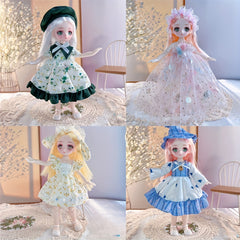 Charming 9 Inch BJD Doll with Anime Eyes - Ideal Birthday Gift for Kids
