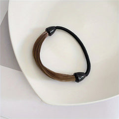 High Elasticity Natural Invisible Ponytail Hair Ring for Girls Women