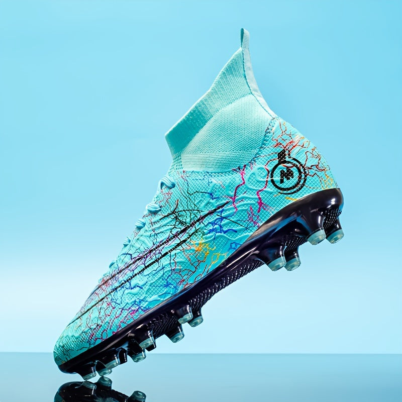 Boy's High Top Non Slip AG Football Cleat