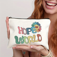 Hope World Pattern Women Cosmetic Bag Makeup Storage Bath Supplies Wash Bag