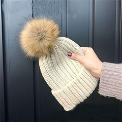 2pcs Faux Fur Pom Balls for Crafts Keychains Scarves Gloves Bags Knitting