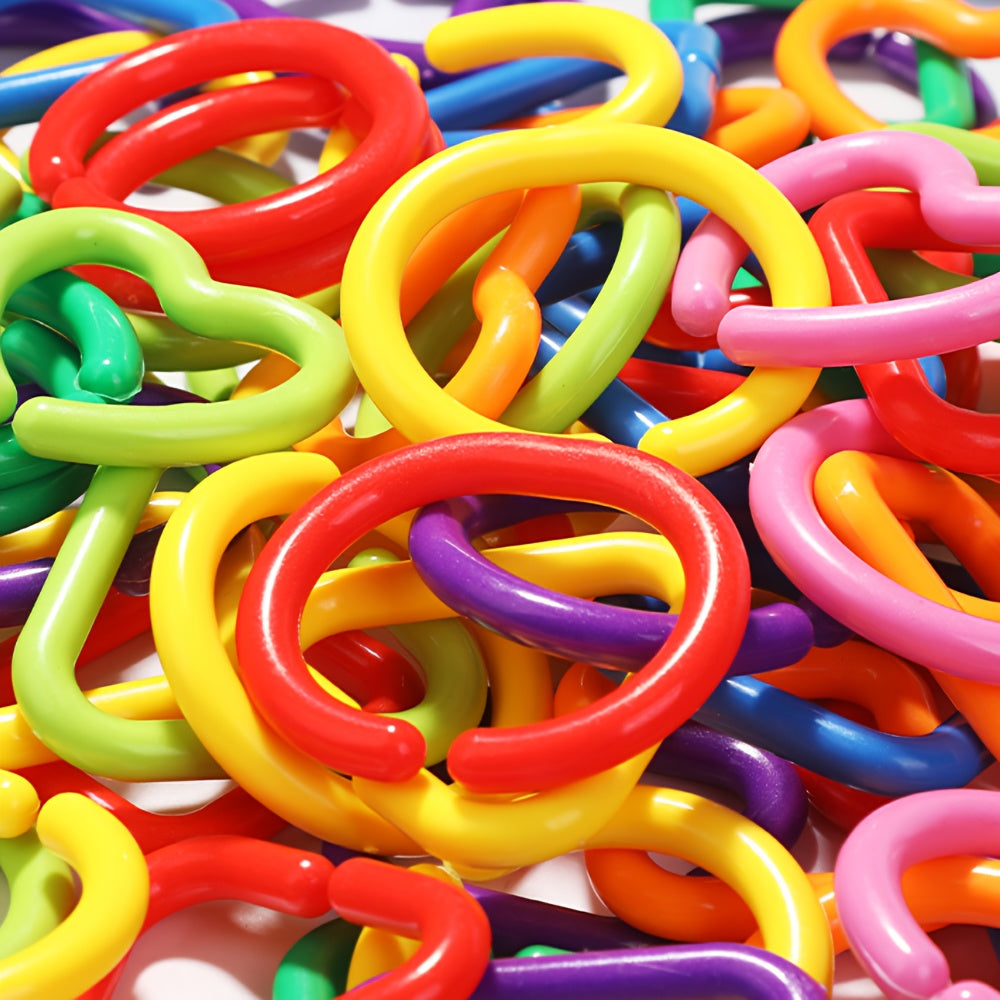 70pcs Geometric Buckle Chain Building Toys for Cognitive Development