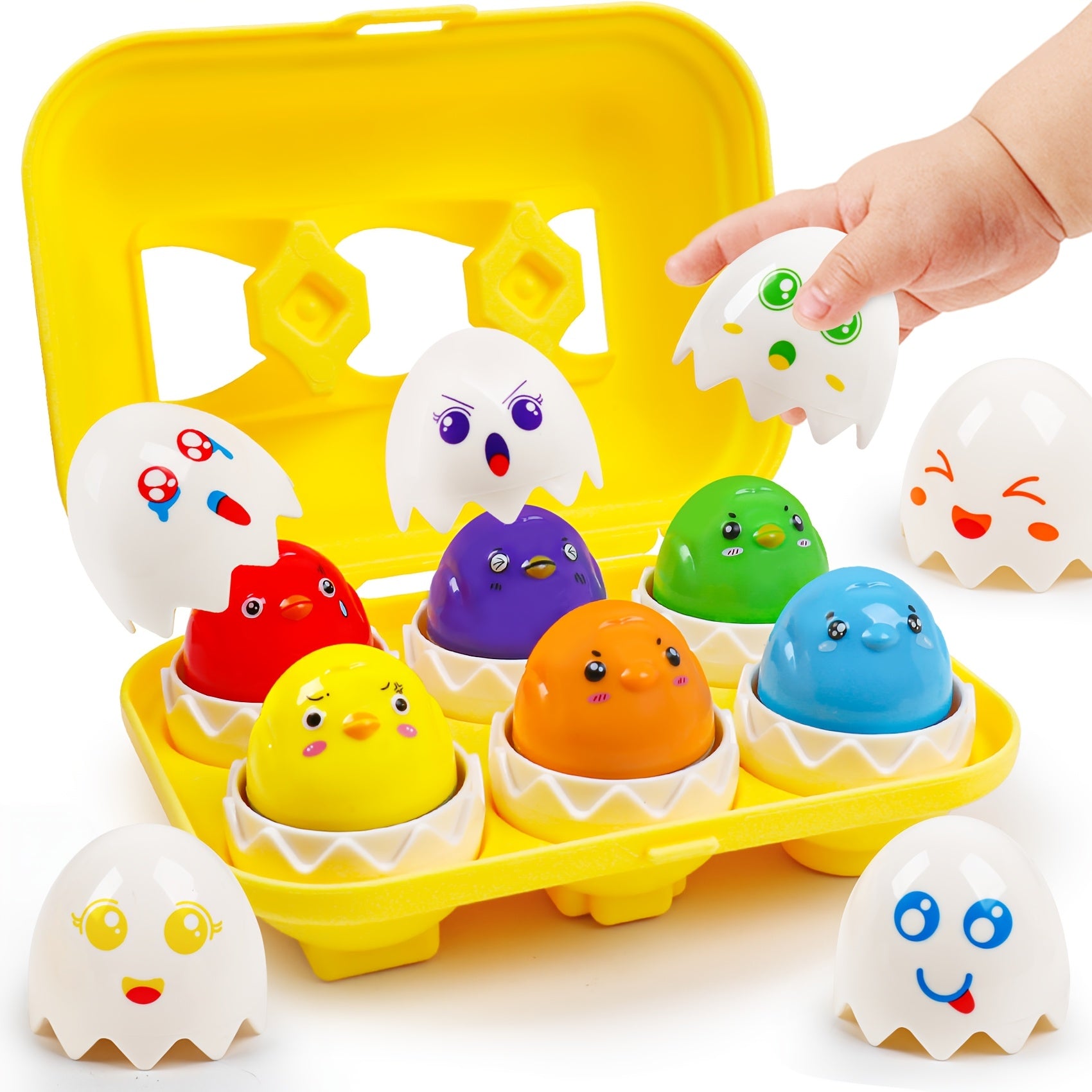 Sensory Matching Eggs Educational Toddler Toys