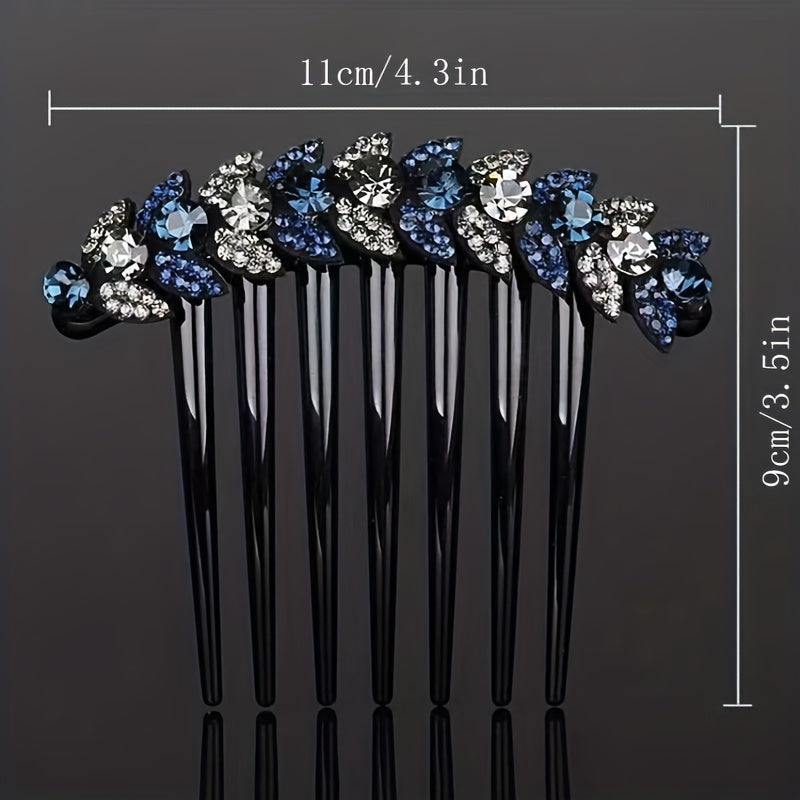 Wheat Shape Rhinestone Hair Comb Insert Hair Headdress