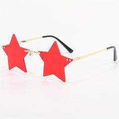 Men's Star Rimless Sunglasses for Street Photography Holiday Party
