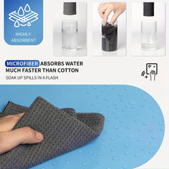6pcs Waffle Cleaning Towels Reusable Absorbent Microfiber Cloths