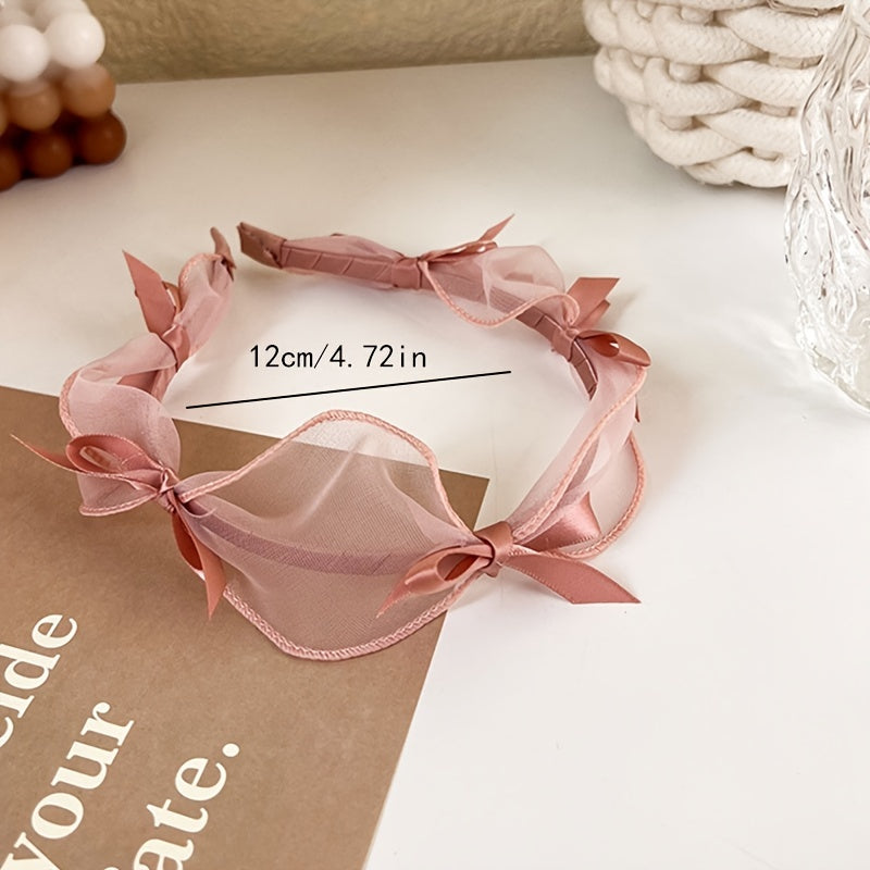 Bowknot Lace Hair Hoop Headband Thin Edge Hair Accessories