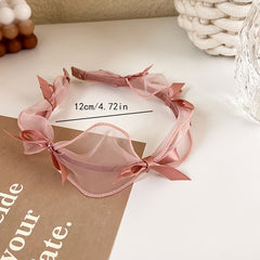 Bowknot Lace Hair Hoop Headband Thin Edge Hair Accessories