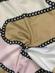  Casual 2PC Set - Solid Top & Chain Print Leggings
