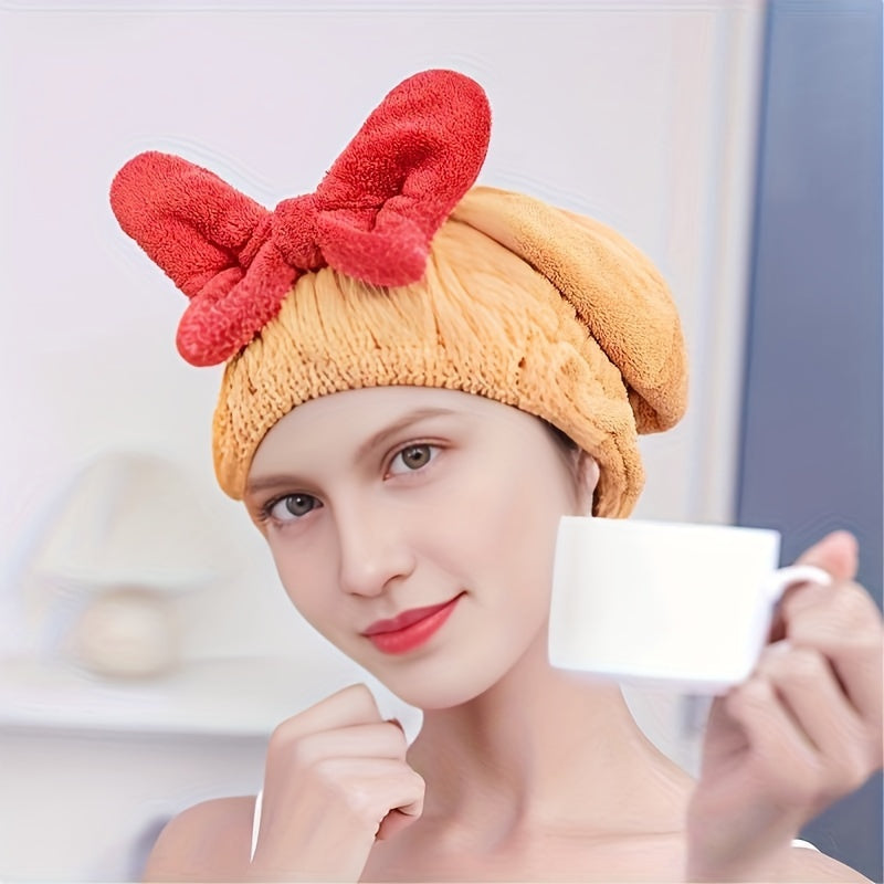 Coral Fleece Hair Towel Absorbent Quick Drying Shower Cap Hair Towel